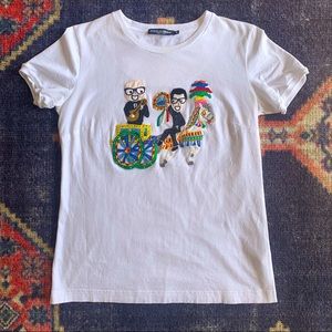 D&G Family Patchwork T Shirt Italian Size 44 or M